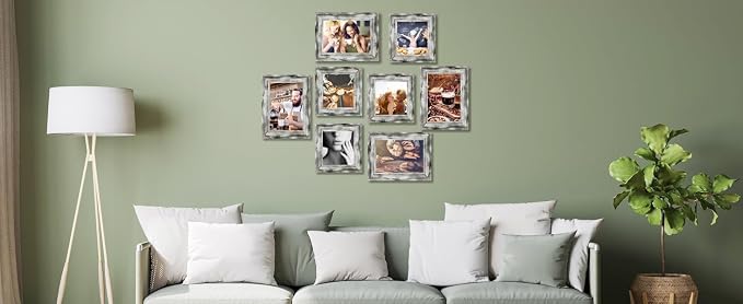 8x8 Picture Frames Set of 4, Rustic Retro Photo Frame - Image 5