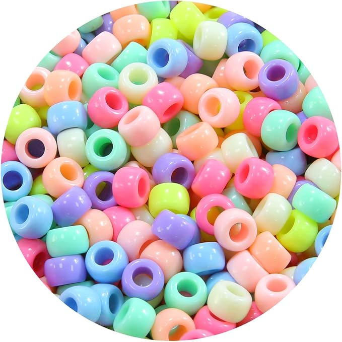 1000 Macaron Candy Pony Beads, Beads by IOOLEEM