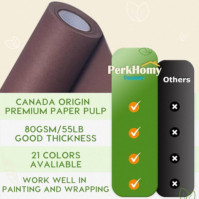 PerkHomy Coffee Kraft Paper Roll 17.5" x 960" - Image 3