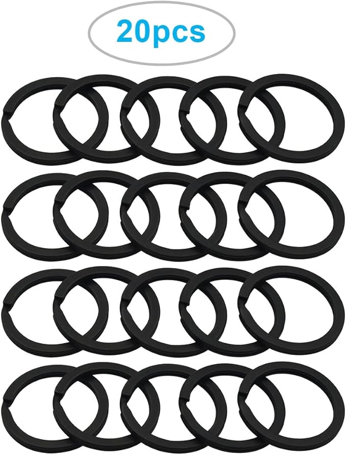 20 Pack Key Ring Keychain 1 Inch 25mm Diameter Metal Flat Split Key Chains Rings - Image 2