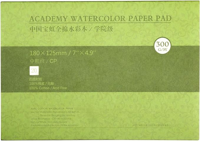 MEEDEN 5X7 Watercolor Paper Block, Textured Surface Watercolor Paper, Cold by MEEDEN