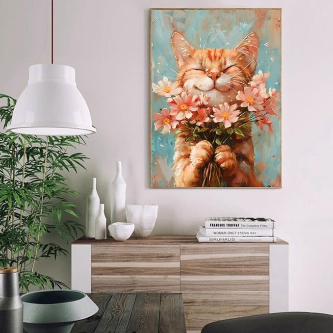 Cat Paint by Numbers Kit for Adults - Image 5