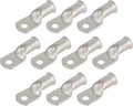 10pcs 2/0 AWG-5/16(M8) Tinned Copper Ring Terminals Battery Lugs, Heavy Duty Wire Lugs, Battery Cable Connectors