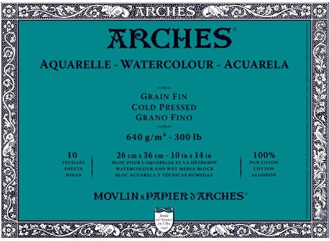 Arches 1795066 Watercolour Block 300 Lb, Cold Pressed by ARCHES
