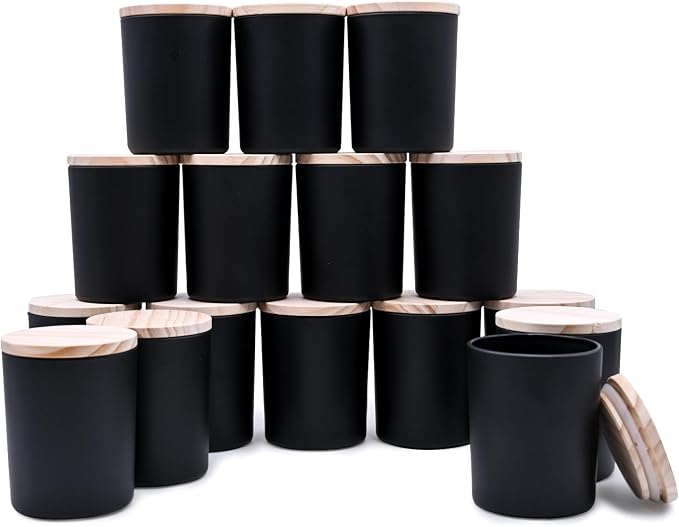 SHOWIN Thick Candle Jars for Making Candles 16 Pcs, 7 OZ Empty Jars by Showin