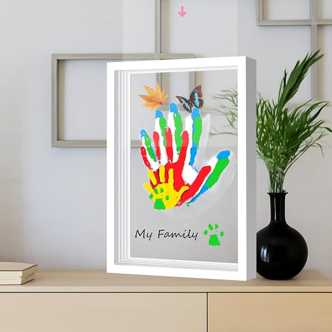 VidwanHome Family Handprint & Hand Casting Kit – DIY Keepsake Frame, Wooden - Image 2