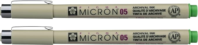SAKURA PIGMA MICRON 05 FINELINER PEN, 0.45MM LINE WIDTH by SAKURAOFAMERICA
