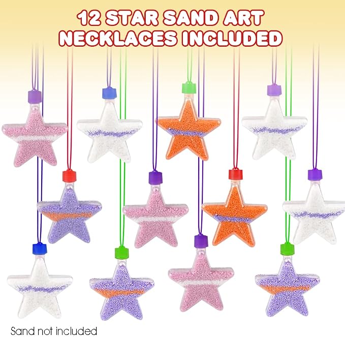 ArtCreativity Star Sand Art Bottle Necklaces, Sand Art Craft Kit - Image 2