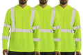 sesafety Safety Long Sleeve Construction Shirts for Men, Class 3 High Visibility Safety Shirt Work, Hi Vis Reflective Shirts with Hoodie Breathable Yellow 3XL