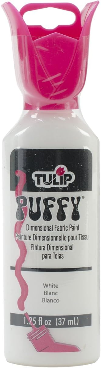 Tulip Dimensional Fabric Paint 1-1/4 Ounces-Puffy-White by Tulip