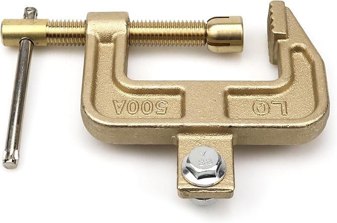 500A G-shape Welding Ground Clamp Brass Welding Ground Earth Clamp Suitable for MIG MMA TIG ARC