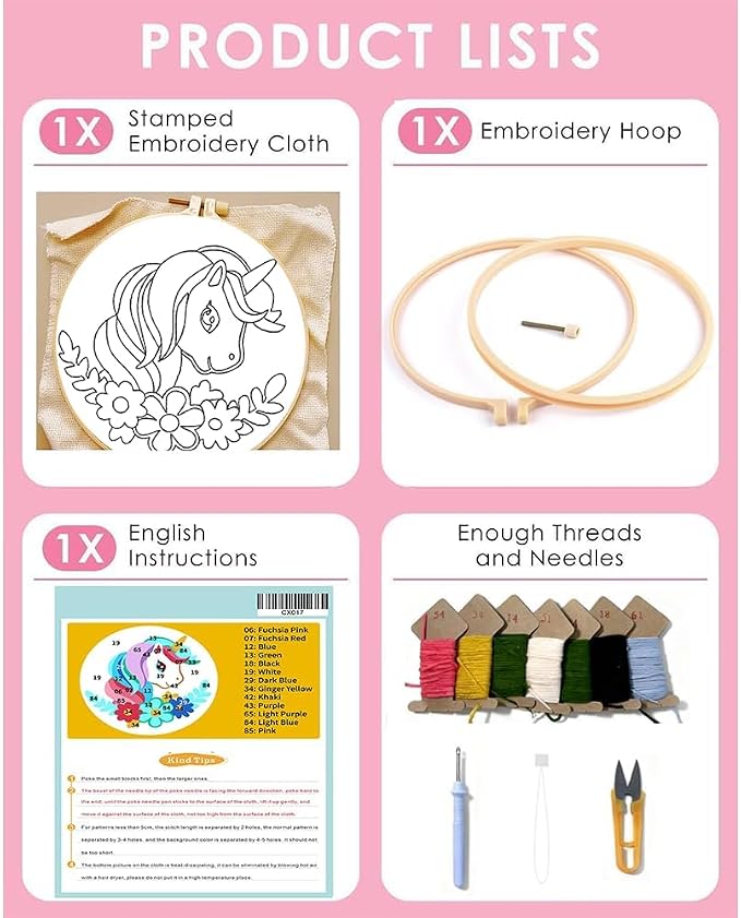 TCDZMYGS Punch Needle Kits, Cute Flower Horse Punch Needle Kits - Image 4