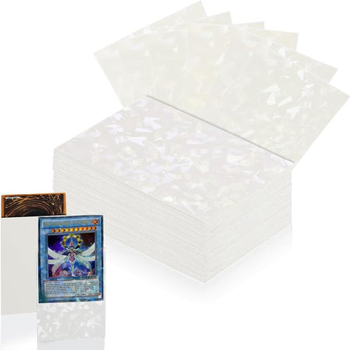 100 Count White Card Sleeves for Trading Cards, Perfect Fit Shiny MTG Card by Unknown
