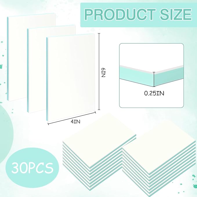 Frienda 30 Pack 4"x6" Rubber Stamp Carving Blocks Bulk Rubber Carving Linoleum - Image 2