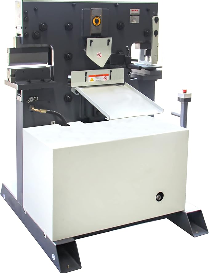 KAKA INDUSTRIAL Hydraulic Ironworker M-55 4 stations 55 ton Capacity punching shearing bending machine 220V-60HZ-3PH