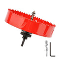 Hole Saw Heavy Duty bit Hex Shank,Hole Saw HSS with Arbor Bi-Metal & Heavy Duty Hole Saw Cutter for Wood Corn Hole Boards Plastic Drywall (φ110)