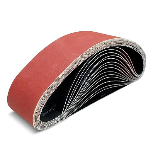 KonaFlex Sanding Belts 15 Pack 4x36 Inch Belt Sander Paper Aluminum Oxide with 60/80/120/150/240 Grits for Woodworking, Paint Sanding, Metalworking, Rust Removal