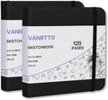 Vanrtto Square Sketch Book, Mixed Media Sketchbook 4.5x4.5 in 2 Pack | by YOURHAPPYTIMECOMPANION