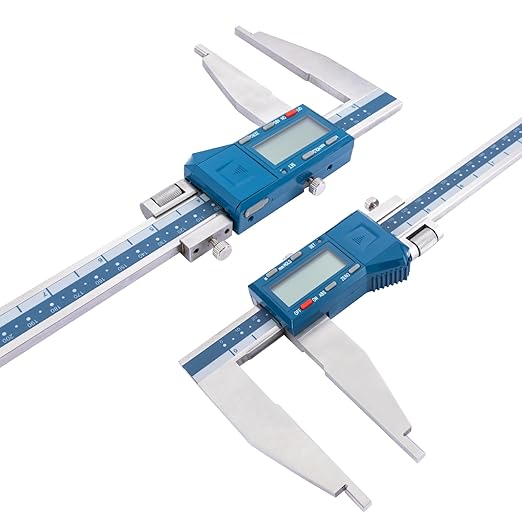 Dasqua 0-12"/300mm Heavy Duty Long Jaw Absolute Origin Digital Caliper, IP54 Stainless Steel Electronic Measuring Tool, in/mm Conversion, Accurary ±0.002"/0.04mm, Resolution 0.0005"/0.01mm