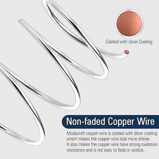 Modacraft 18 Gauge Silver Jewelry Wire & 4-in-1 Pliers Kit - 65FT Anti-Tarnish - Image 4