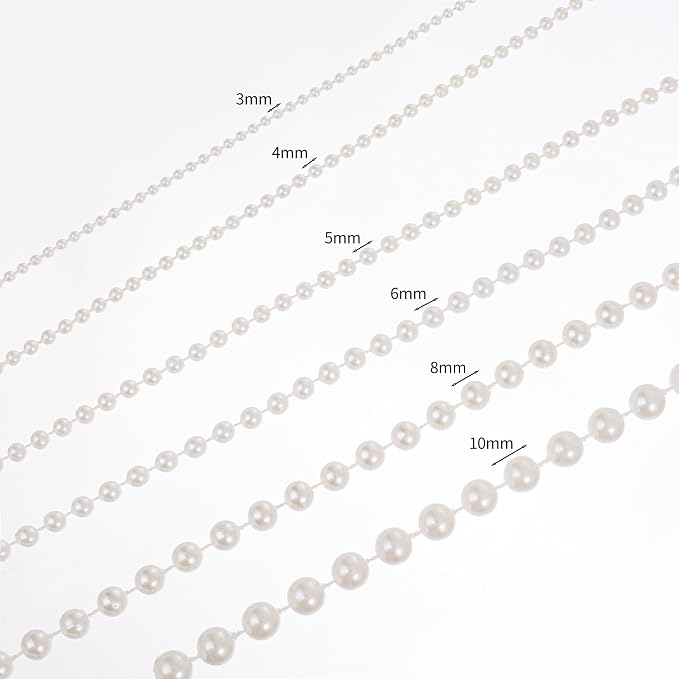 4mm Crafts Faux Pearl Beads Garland Pearl Bead Roll Strand of Pearls to - Image 4