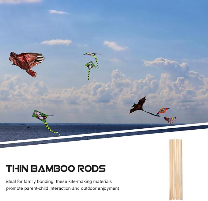 Lightweight Bamboo Kite Support Rods 15.74In Thin Dowels - Image 4