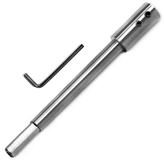 ASNOMY 6-11/16Inch Extra Long Forstner Bit Extension for Adding Over 5-3/8 inches of Drilling Depth to Your 2/5" Round or Hex Shafts Forstner Bit