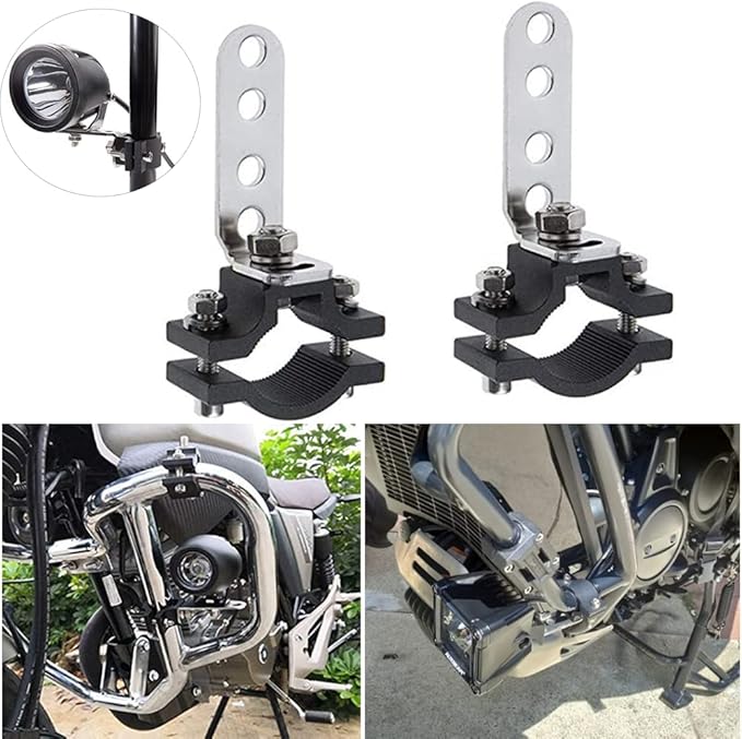 Light Bar Motorcycle Bracket 1.2 Inch Motorcycle Bicycle Mount Bracket Car Bull Bar Holder Clamp Offroad Tube Clamps Mounting Brackets for LED Work Lights(18-30mm)