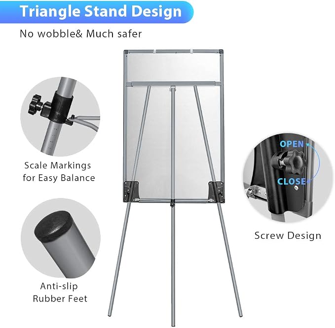 Maxtek Easel Whiteboard 36 x 24, Stand Tripod - Image 2