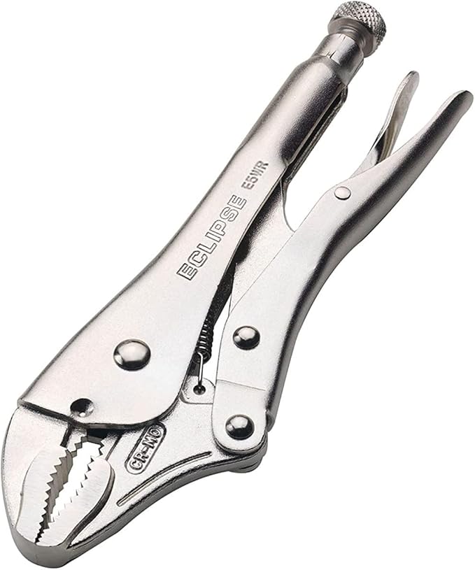 Eclipse Professional Tools E5WR 5 Inch Curved Jaw Locking Pliers with Wire Cutters (5" / 125mm)