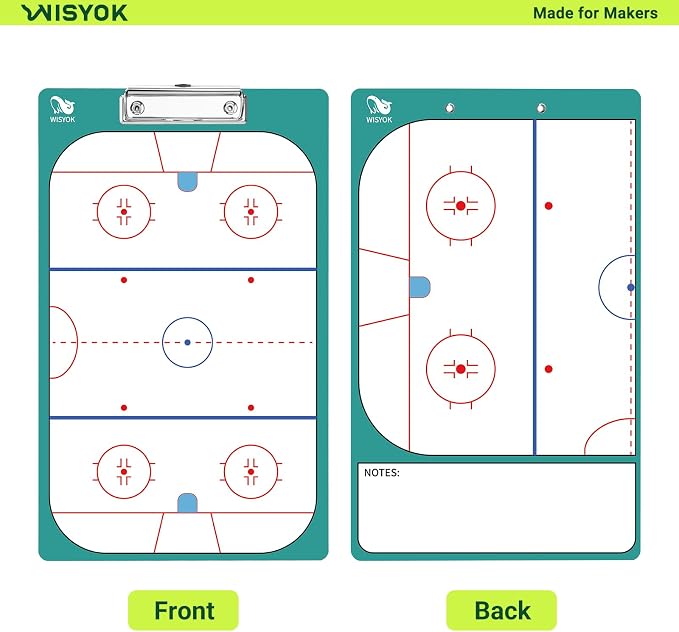 WISYOK Hockey Clipboard for Coaches, Dry Erase | - Image 3