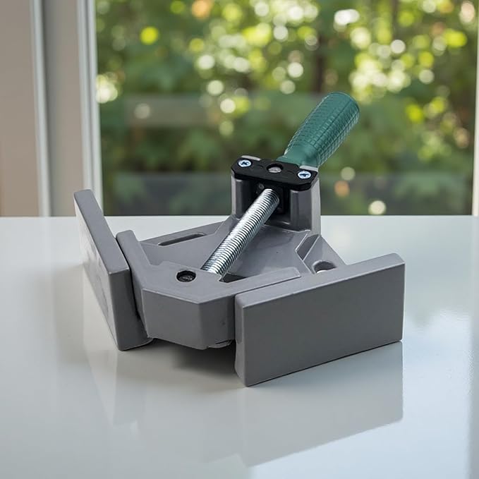 Durable Sturdy Right Angle Clamp 90°, Multi Function Right Angle Clamp with Skid Handle for Woodworking, Aluminum Alloy Adjustable Swing Jaw, Tools for Assembly Alignment Welding Picture (2, A.)