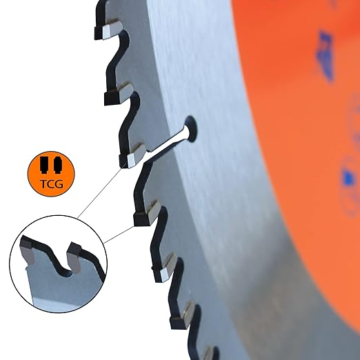 Yolan 8-1/4-Inch 80 Teeth Circular Saw Blade with 5/8-Inch Diamond Knockout Arbor, 8-1/4" Tungsten Carbide Tip for Cutting Aluminum, Non-Ferrous Metal Table Saw Accessories,Polished Miter Saw Blade