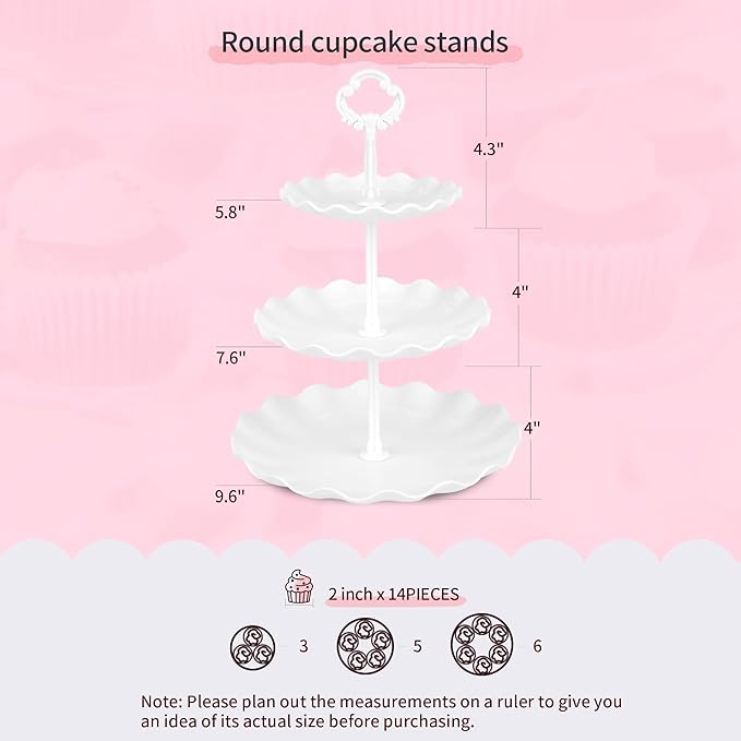 Pack of 11 NWK Cake Stand Set, - Image 2