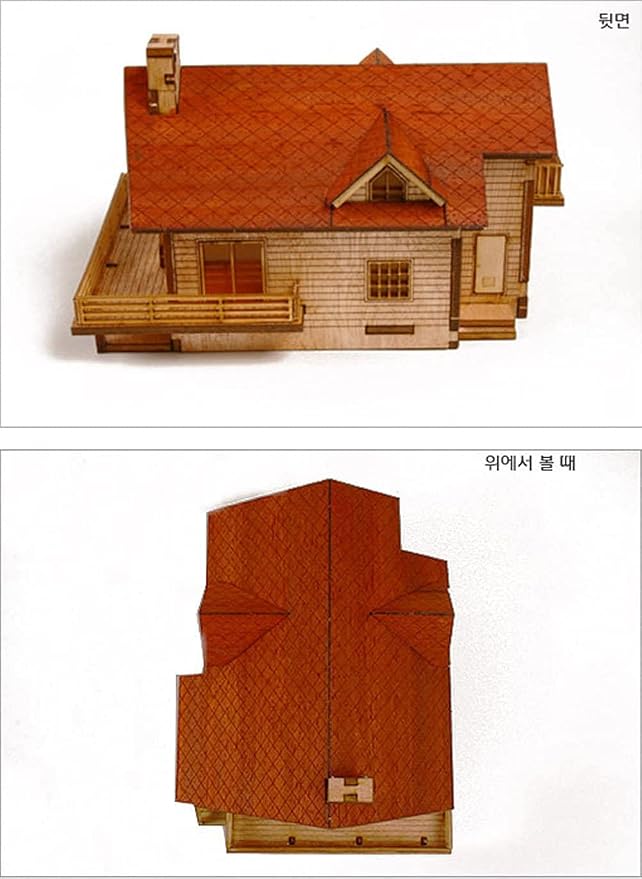 Desktop Wooden Model Kit Garden House A - Image 7