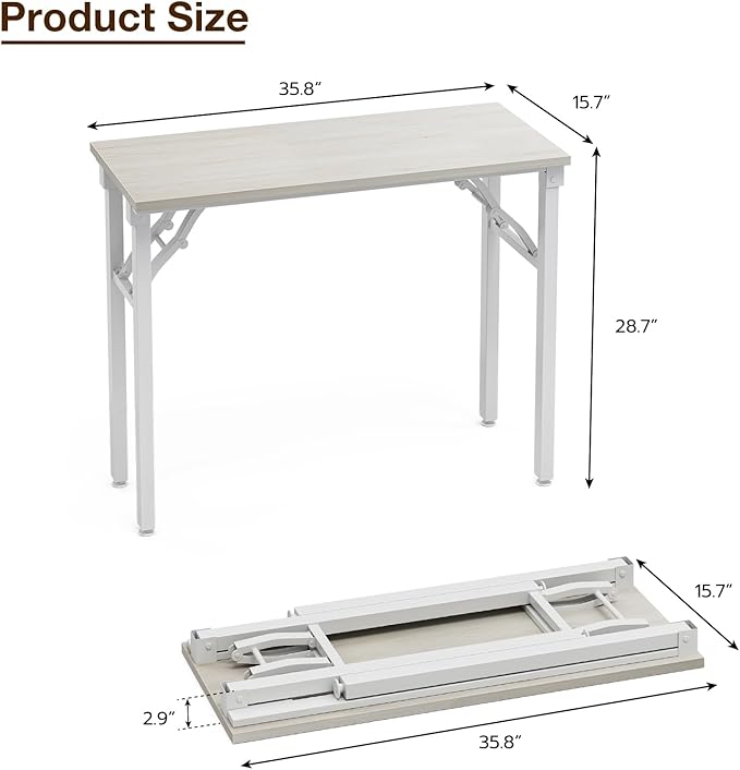 TEMI Small Computer Desk Folding Table - Image 3
