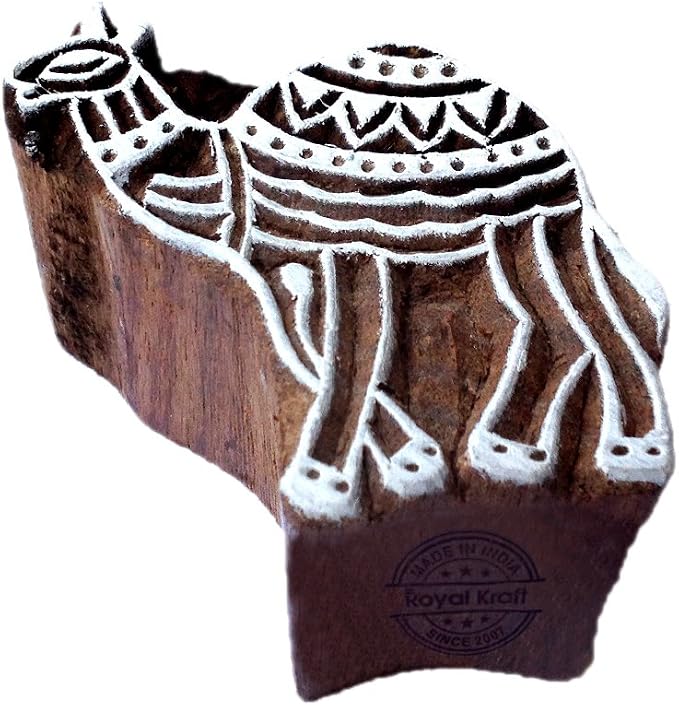 Royal Kraft Wooden Stamps DIY Fabric, Henna Printing Blocks THDtag034 by RoyalKraft