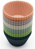 Reusable Silicone Cupcake Baking Cups 24 Pack, 2.75 inch Silicone Baking Cups by MODENGKONGJIAN