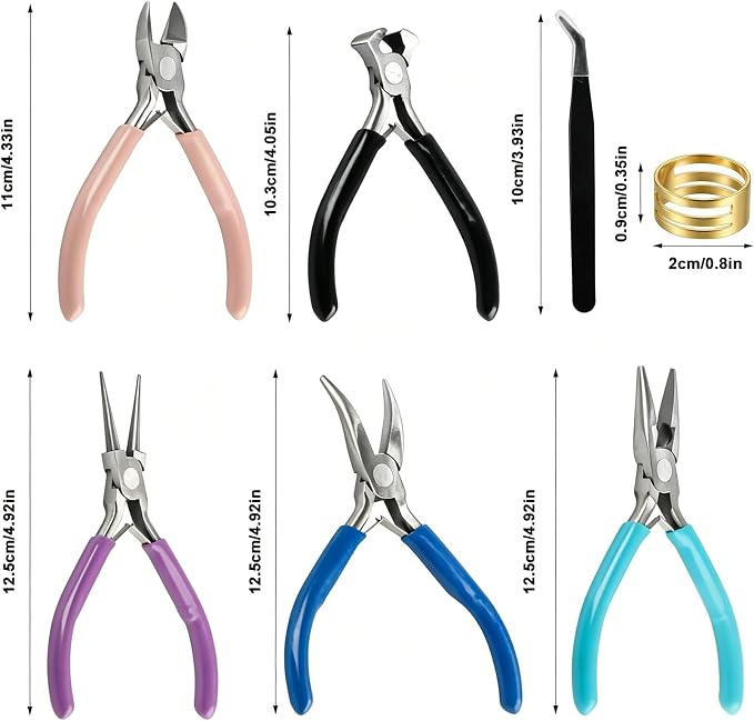 5 Pcs Jewelry Pliers Set, Jewelry Making Tools - Image 2