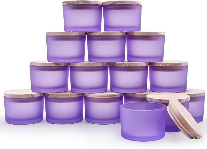 SHOWIN Thick Candle Jars for Making Candles 16 Pcs, 4 OZ Empty Jars by Showin