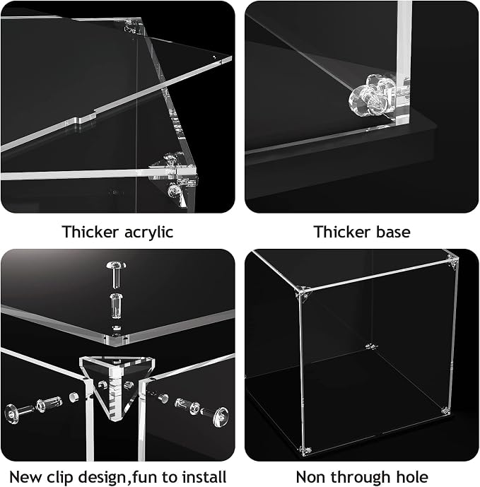 Clear Acrylic Display Case, Self-Assemble Showcase - Image 6