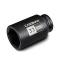 CASOMAN 1/2" Drive x 33 mm Deep 6 PT Impact Socket, CR-MO, 1/2-inch Drive 6 Point Axle Nut Socket for Easy Removal of Axle Shaft Nuts (33MM)
