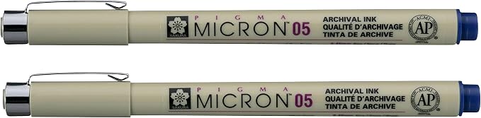 SAKURA PIGMA MICRON 05 FINELINER PEN, 0.45MM LINE WIDTH by SAKURAOFAMERICA