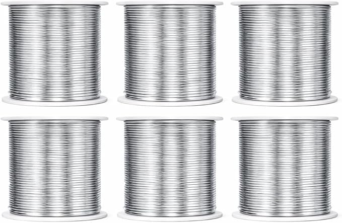 Mandala Crafts 18 Gauge Silver Tone Combo Anodized Aluminum Craft Wire | 450 FT - Image 2