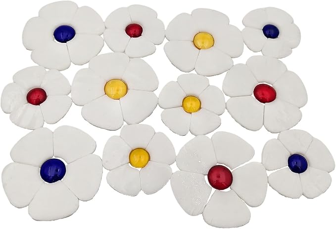 Esweny 12 Flower Stained Glass Mosaic Tiles - Image 6