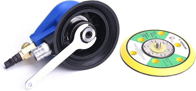 5" Professional Orbital Sander, Dual Action Palm Sander for Auto Body Work, Hook and Loop Vacuum System