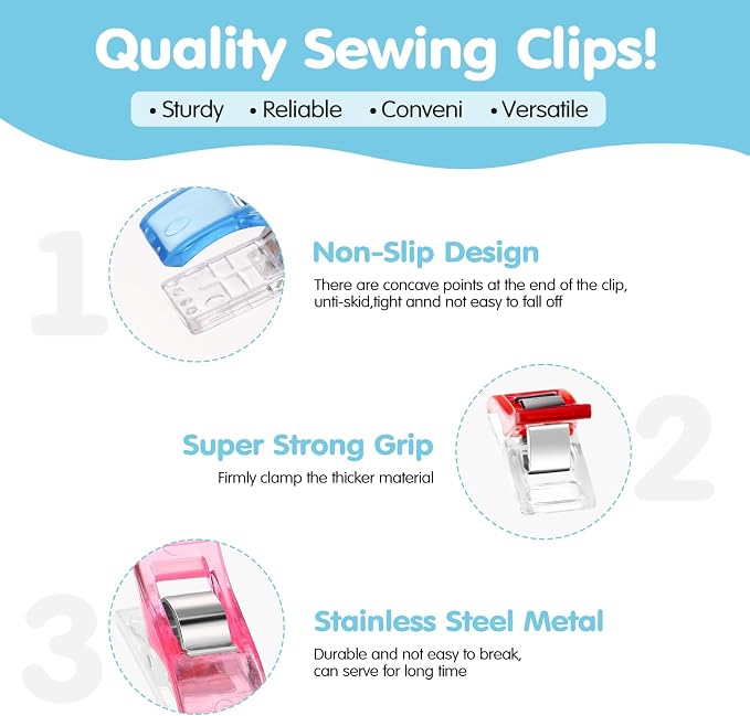Beeveer 800 Sewing Clips for Fabric and Quilting - Image 4