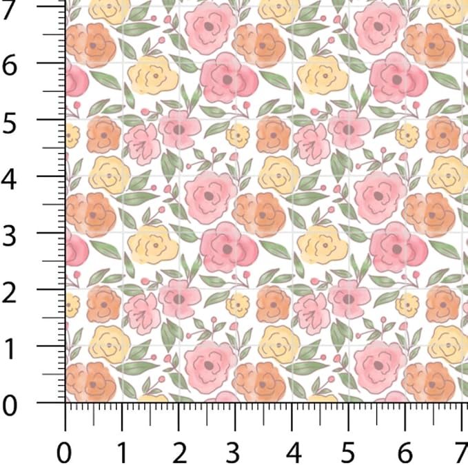 Patchwork Fabric Panel 100x155 cm, 100% Cotton Satin, 6 Coordinated Floral - Image 9