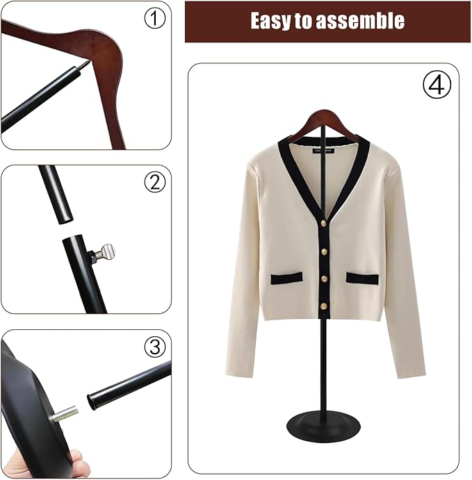 4 Pack T Shirt Display stand, Adjustable T shirt Shoulder Stand - Image 3