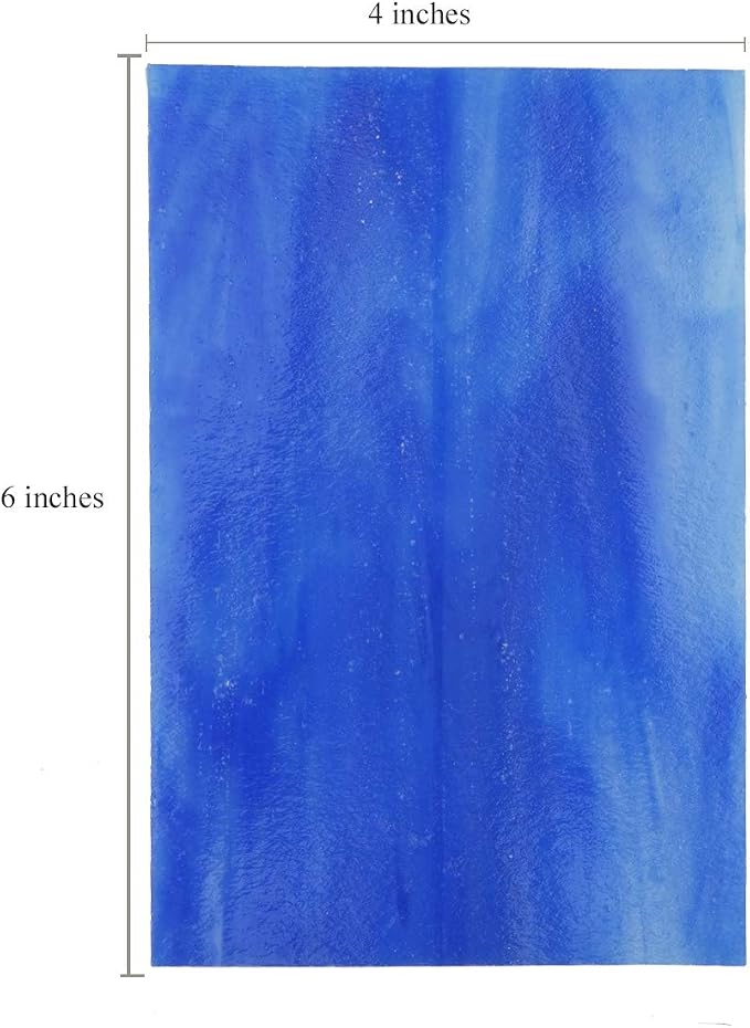 Lanyani（10 Sheets）Blue Variety Stained Glass Sheets 4 x 6 inch Opal Art Glass - Image 6